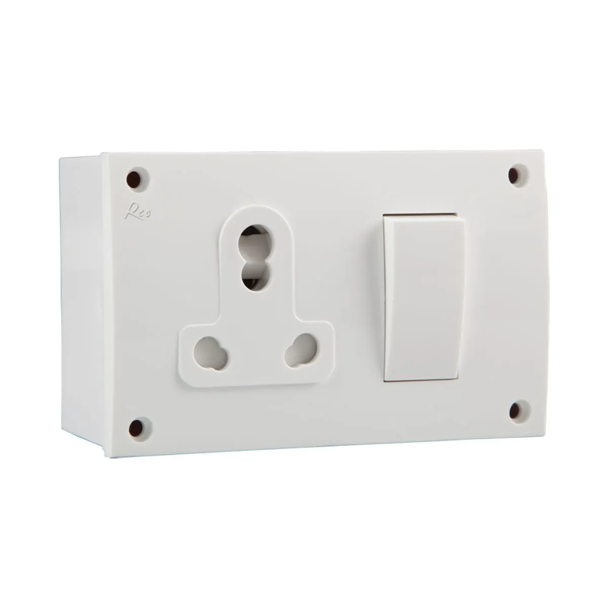 Havells 6 A Switch Socket Combine with Box White REO Flair