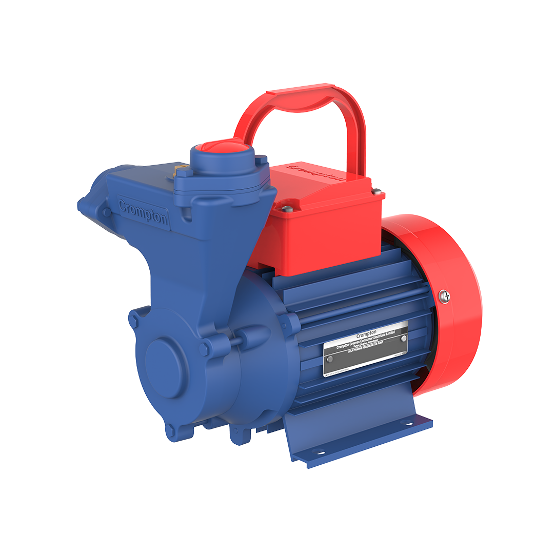 Crompton GLIDE PLUS I Mini Self Priming Regenerative Pump · 1 HP · Blue & Red