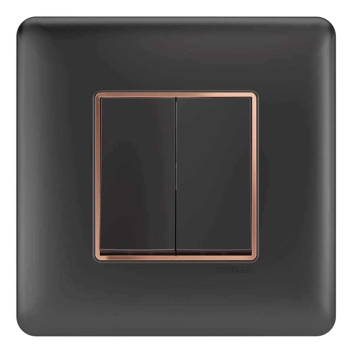 Havells Adiva 2 M Combined Plate Rose Gold Bezel · Grey
