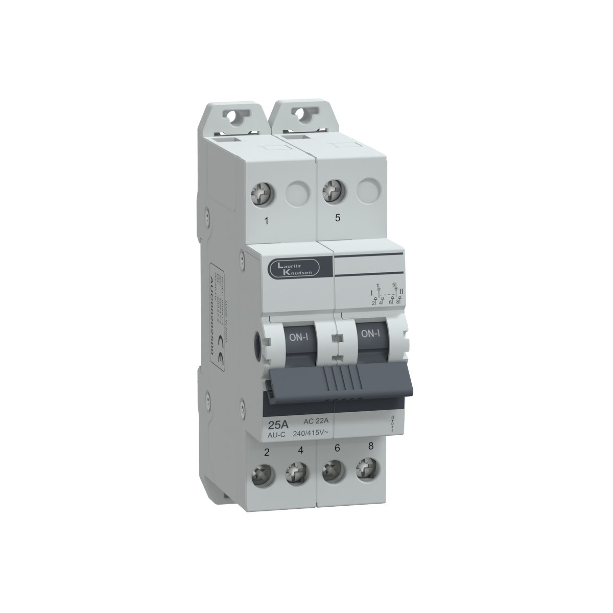 Lauritz Knudsen Modular Changeover Switch · 2P (DP) · 25 A · 240 V