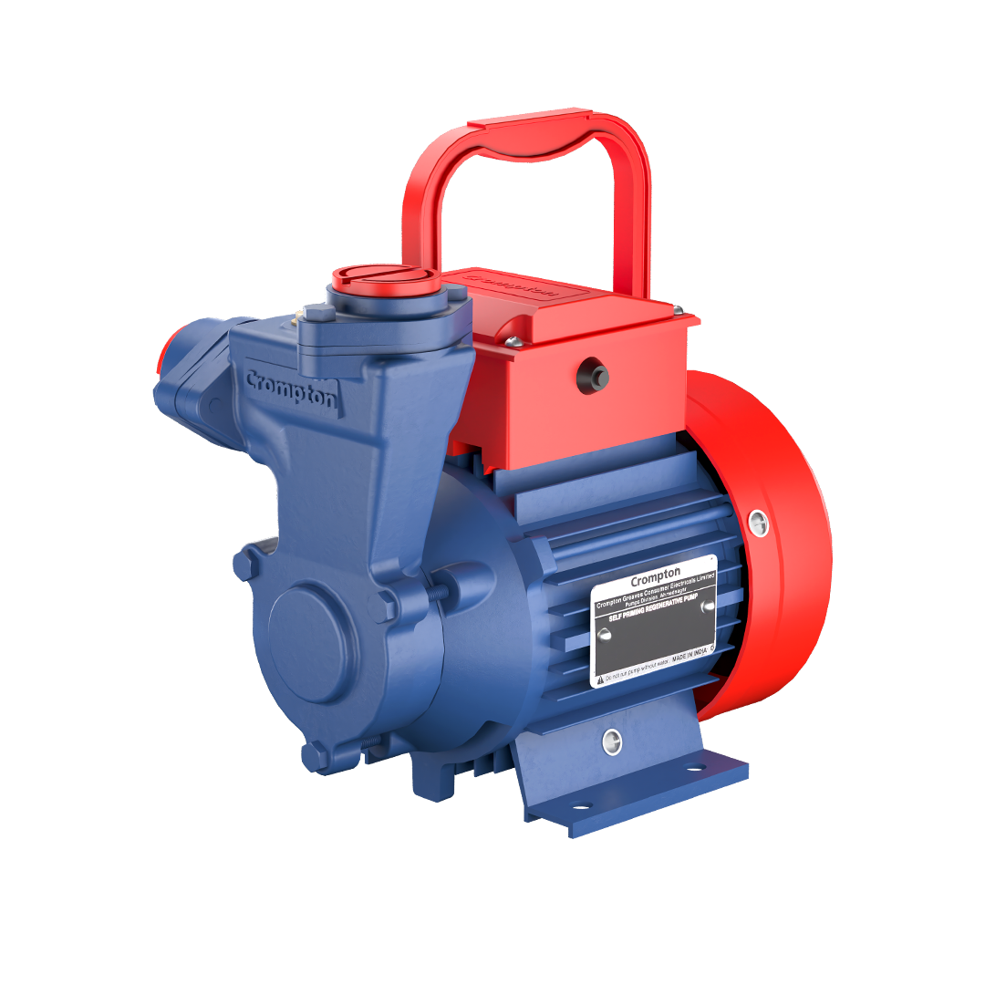 Crompton NILE PLUS II Mini Self Priming Regenerative Pump · 0.5 HP · Blue & Red