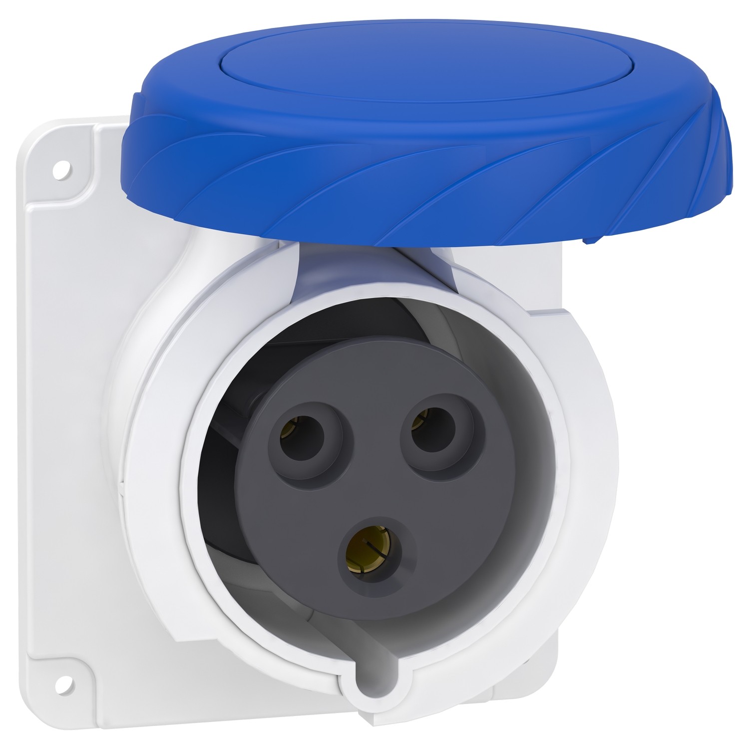 Schneider Mureva Industrial Socket · 32 A · 2P+E · 200 to 250 V · IP67 · Grey (RAL 7035) · PKF32G723