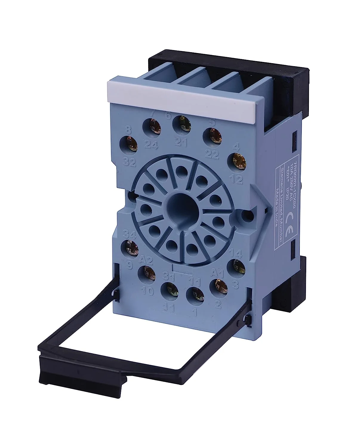 Siemens 7RQ Relay Socket 10 A · 11 Pin · 3 CO · Din Rail Mounting