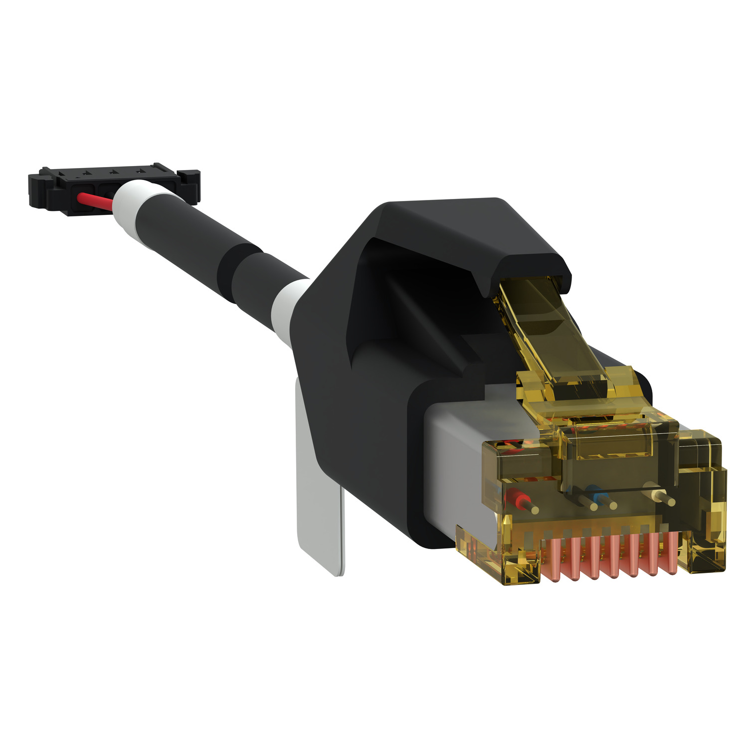 Schneider ComPacT NSX BSCM MBSL cord 1.3m Modbus Cable · BSCM Modbus SL cord · 1.3m length