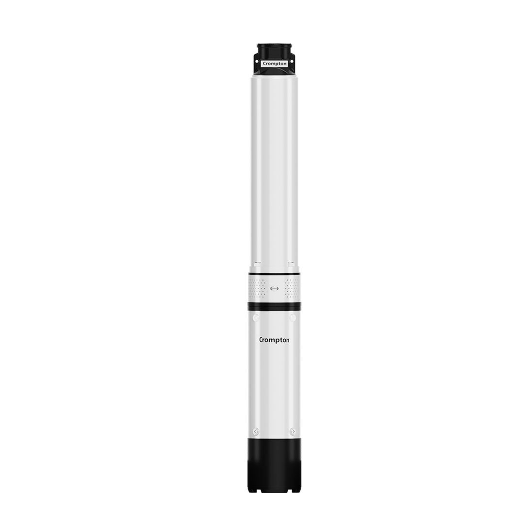 Crompton 4VO7BU1EU 4 inch Oil-filled Borewell Submersible Pump · 1 HP · Black & silver