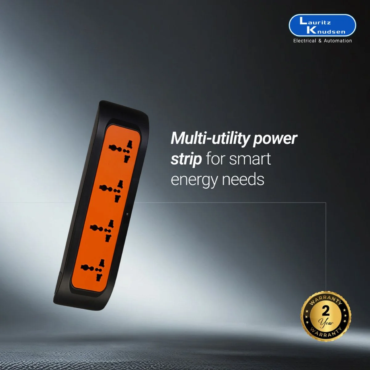 Lauritz Knudsen enGem Spike Guard · 4-Way · 1.5 m · Safe & reliable power distribution