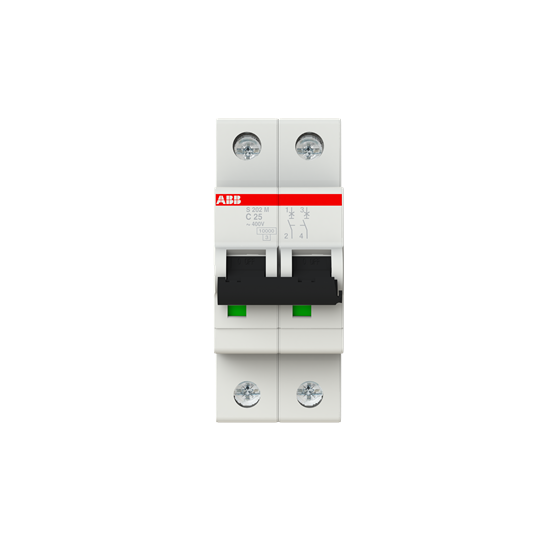ABB S200M MCB · 2P (DP) · 25 A · C curve · 10 kA