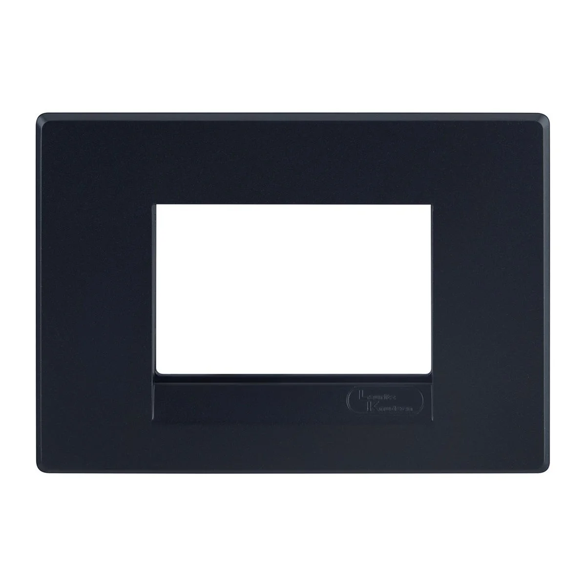 Lauritz Knudsen Englaze 3 Module Plate · Sparkle Black