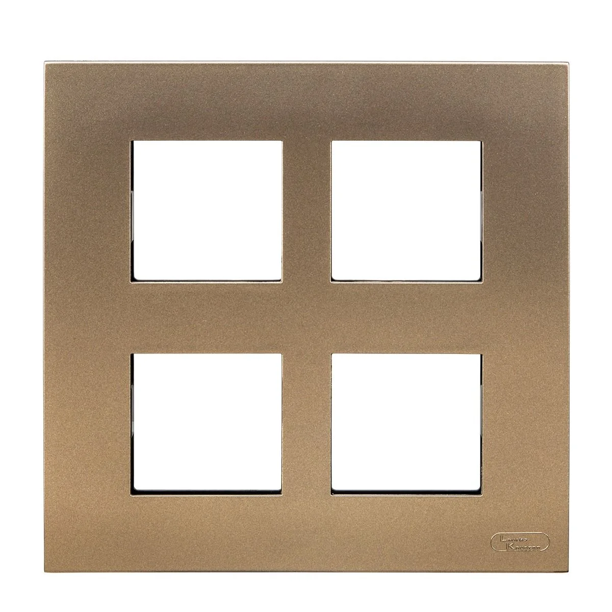 Lauritz Knudsen Encurve 8 M Square Plate · Antique Bronze