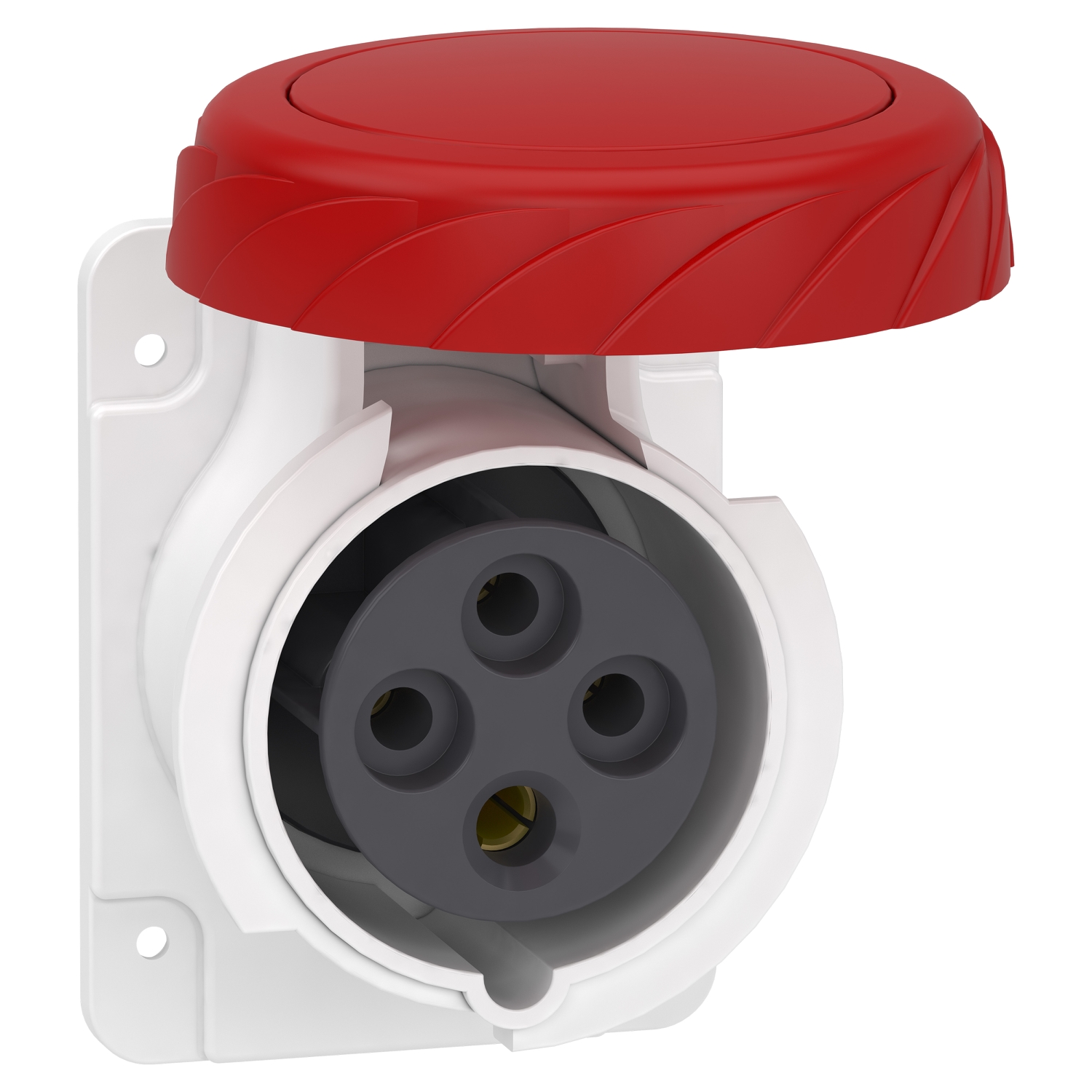 Schneider Mureva Industrial Socket · 16 A · 3P+E · 380 to 415 V · IP67 · Grey (RAL 7035) · PKF16G734