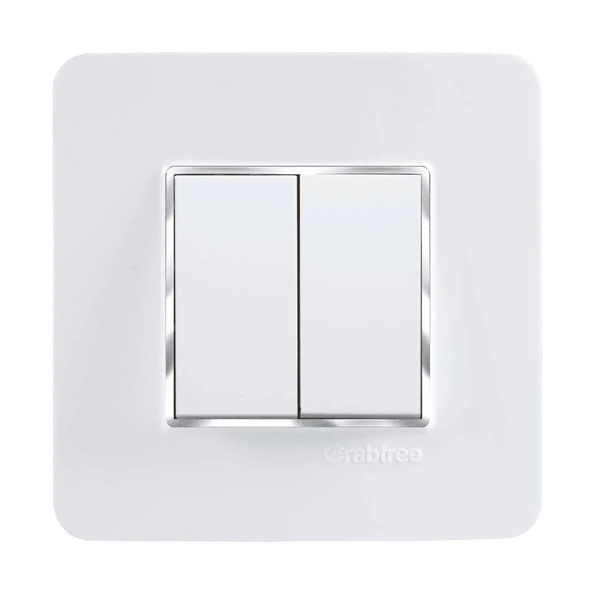 Havells Signia Grande 2 M Combined PlateWhite PC Chrome Bezel