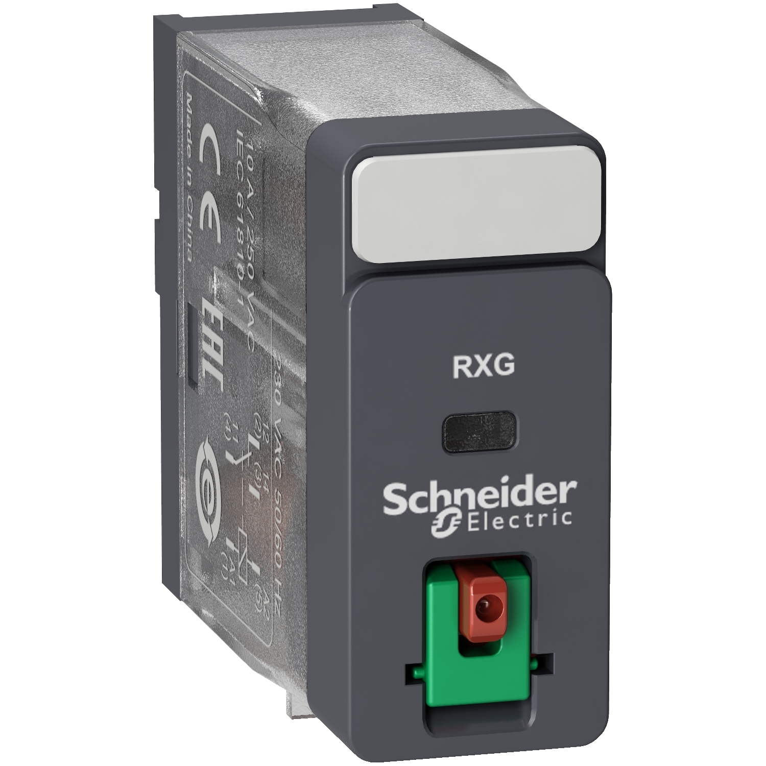 Schneider Harmony Plug-in Relay · 1 C/O · 10 A · 230 V AC coil · IP40 · RXG11P7