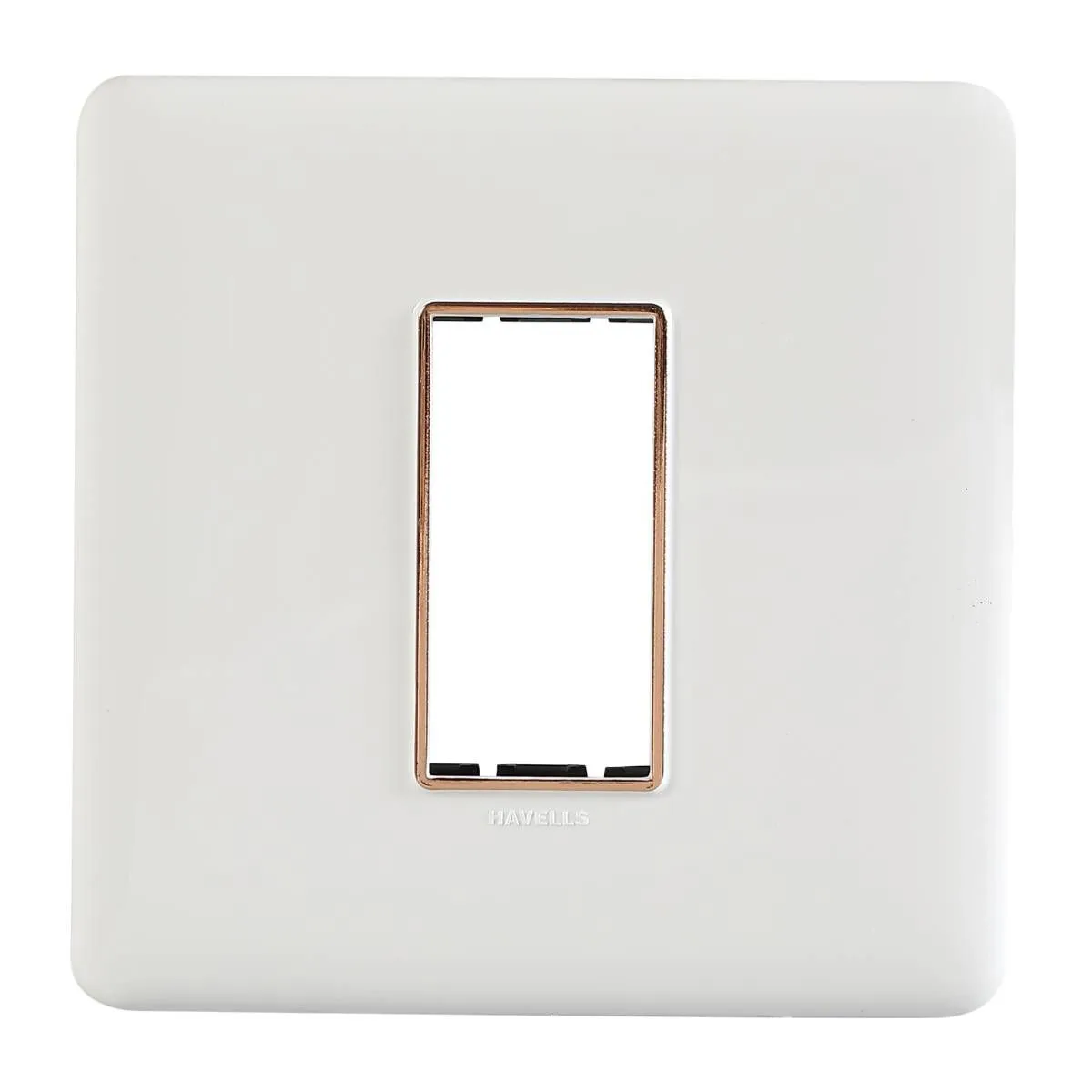 Havells Adiva 1 M Combined Plate Rose Gold Bezel · White
