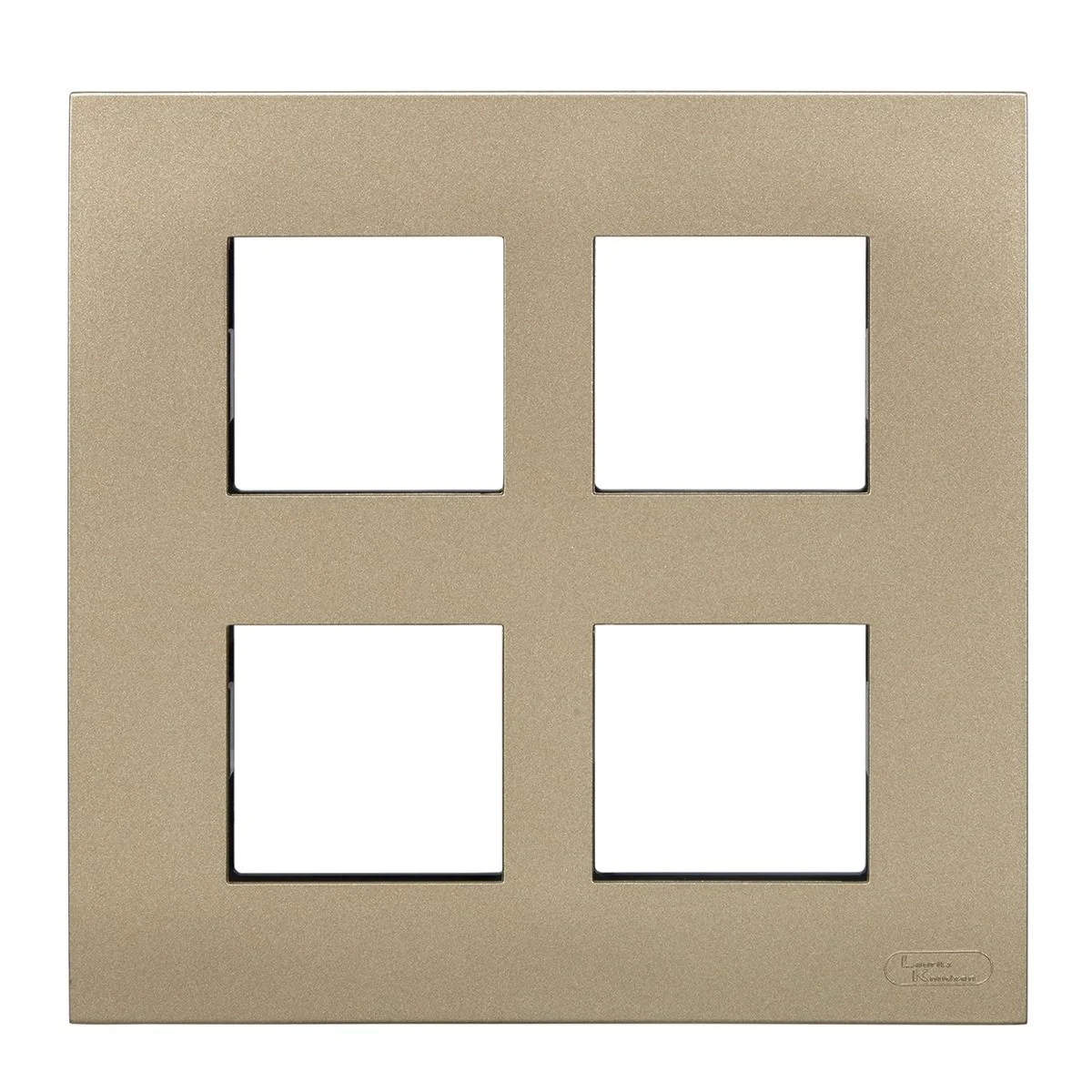 Lauritz Knudsen Encurve 8 M Square Plate · Vintage Gold
