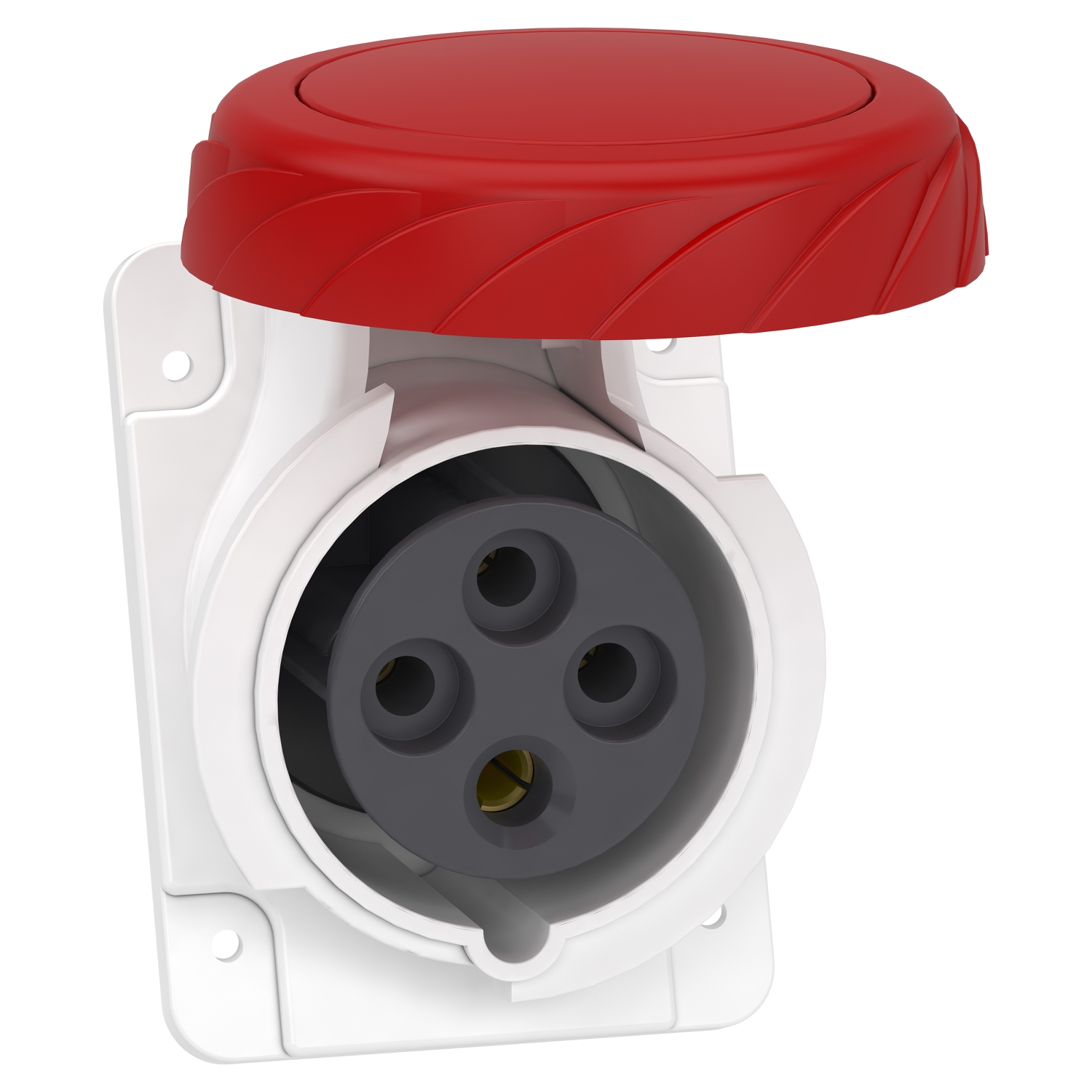 Schneider Mureva Industrial Socket · 16 A · 3P+E · 380 to 415 V · IP67 · Grey (RAL 7035) · PKF16F734