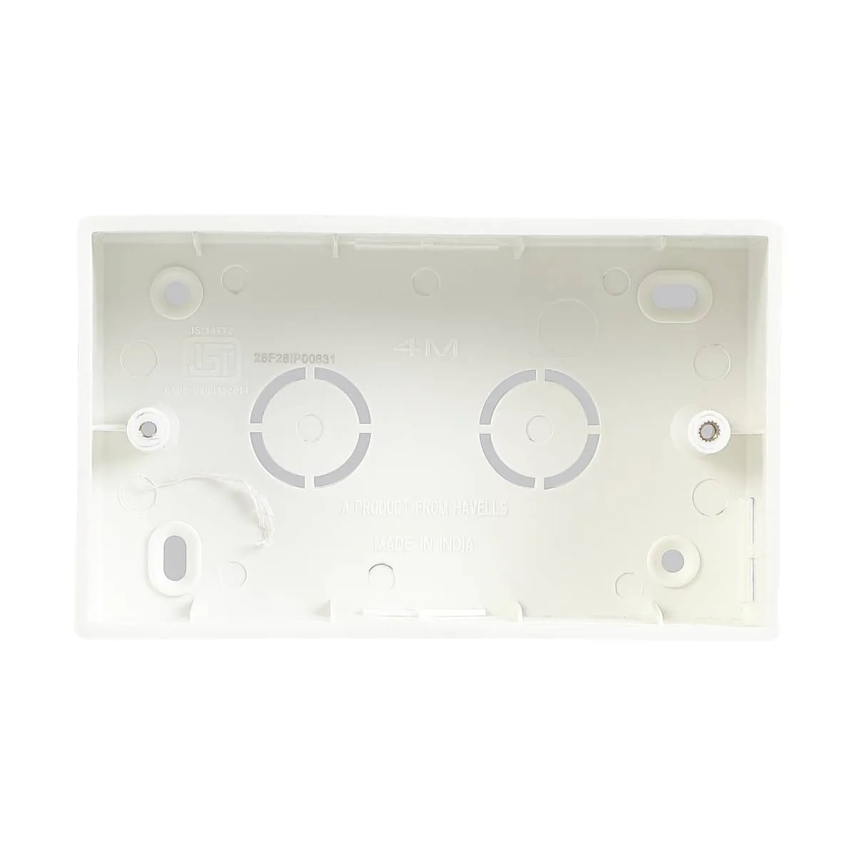 Havells Fabio 4 M Surface Mounting Box · White