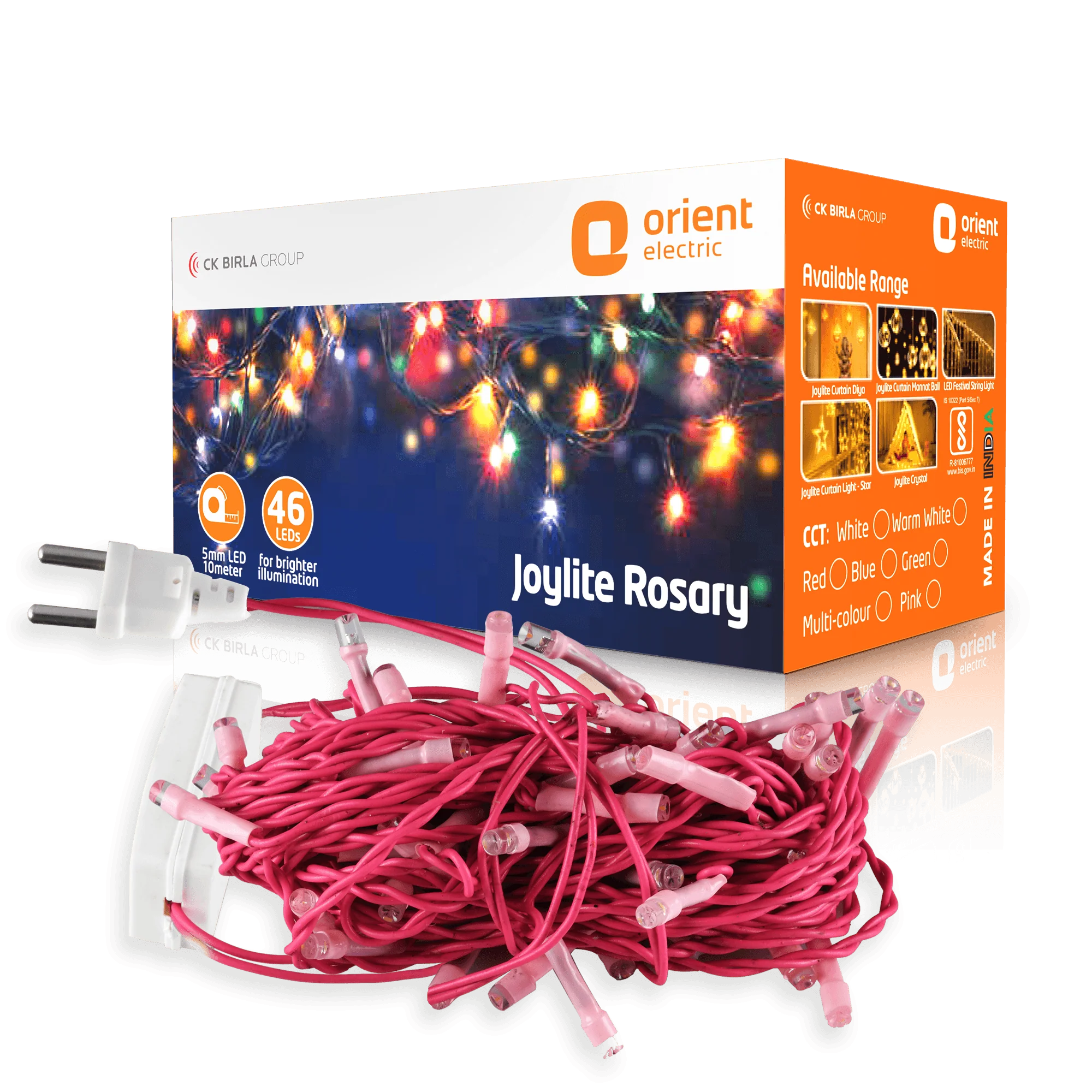Orient Joylite Rosary 10 m LED String Light · Pink · Pack of 4