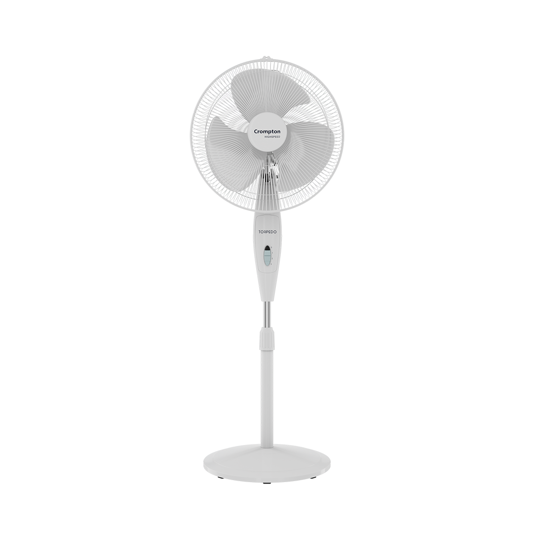 Crompton Torpedo HS PF Pedestal Fan · White