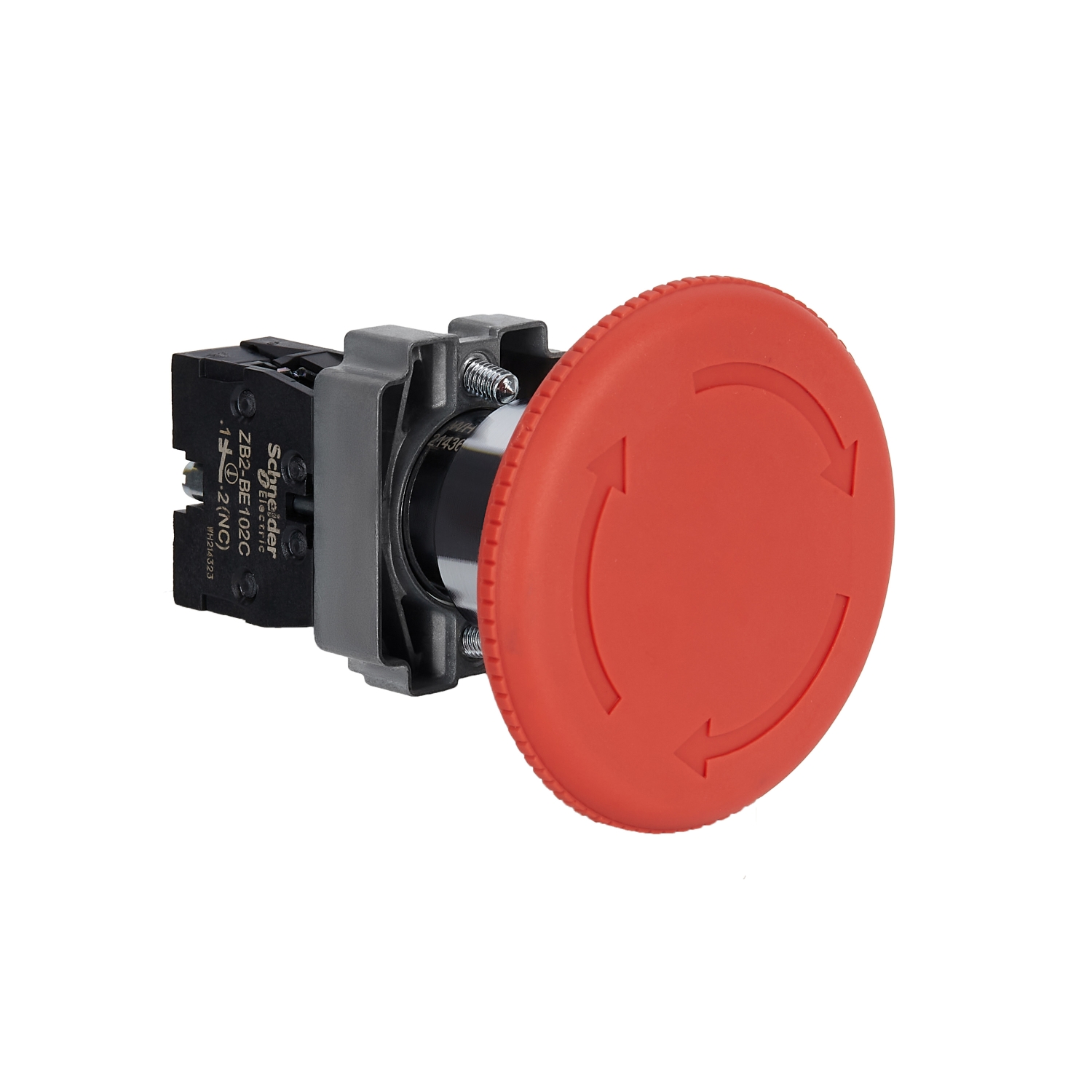 Schneider Harmony XB2 Push Button · 22 mm · 1 NC · Red · IP65 · XB2BS642C
