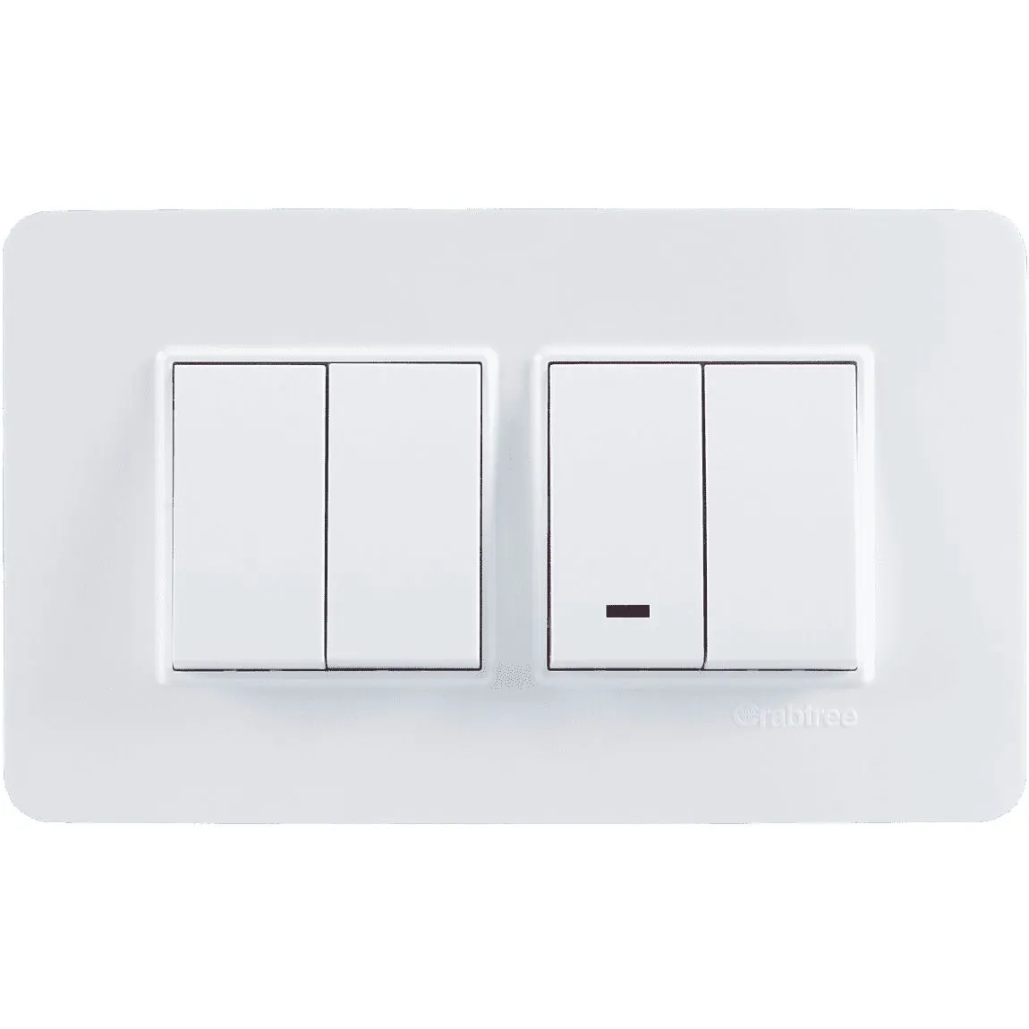 Havells Signia 4 M Front Plate with Pillar · White