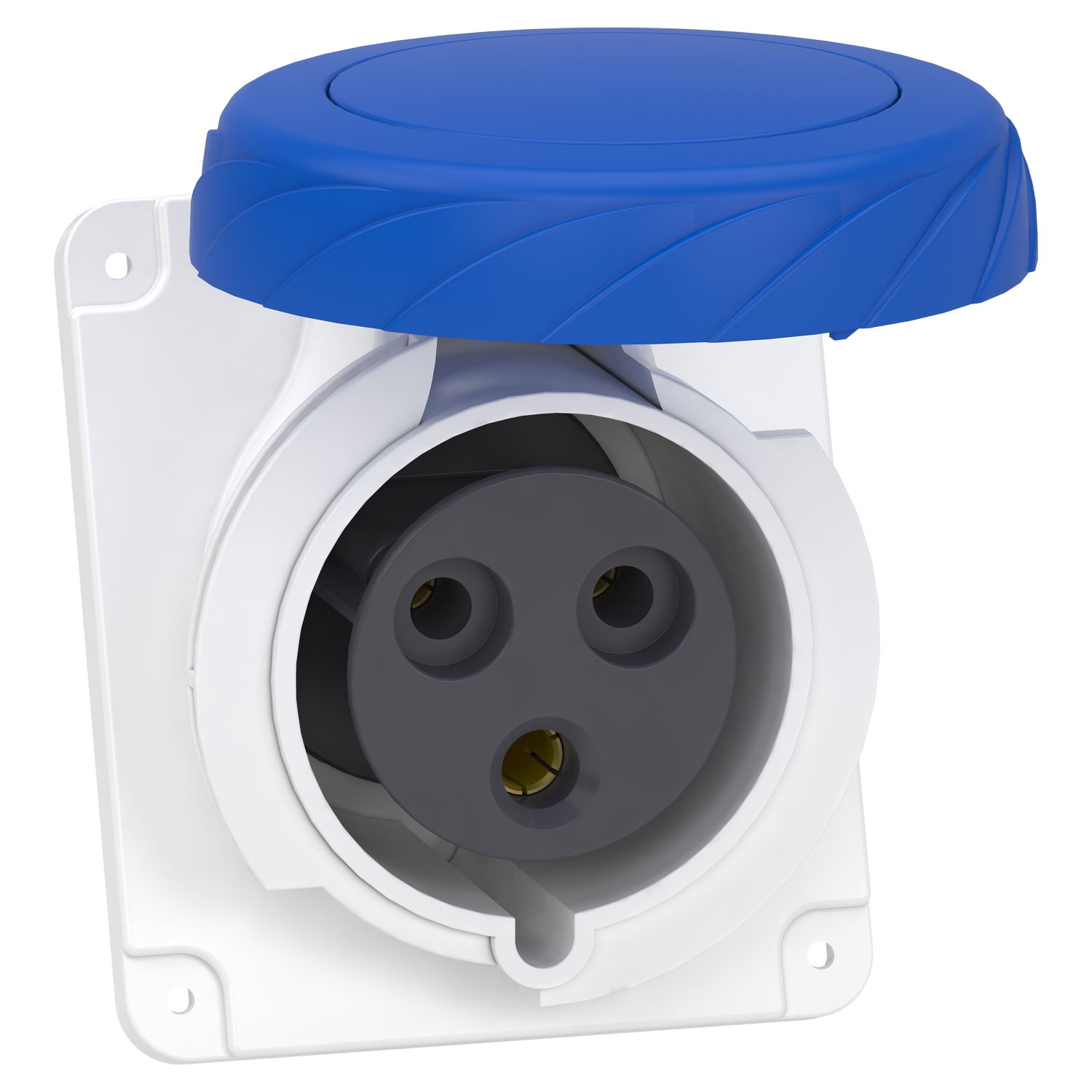 Schneider Mureva Industrial Socket · 32 A · 2P+E · 200 to 250 V · IP67 · Grey (RAL 7035) · PKF32F723