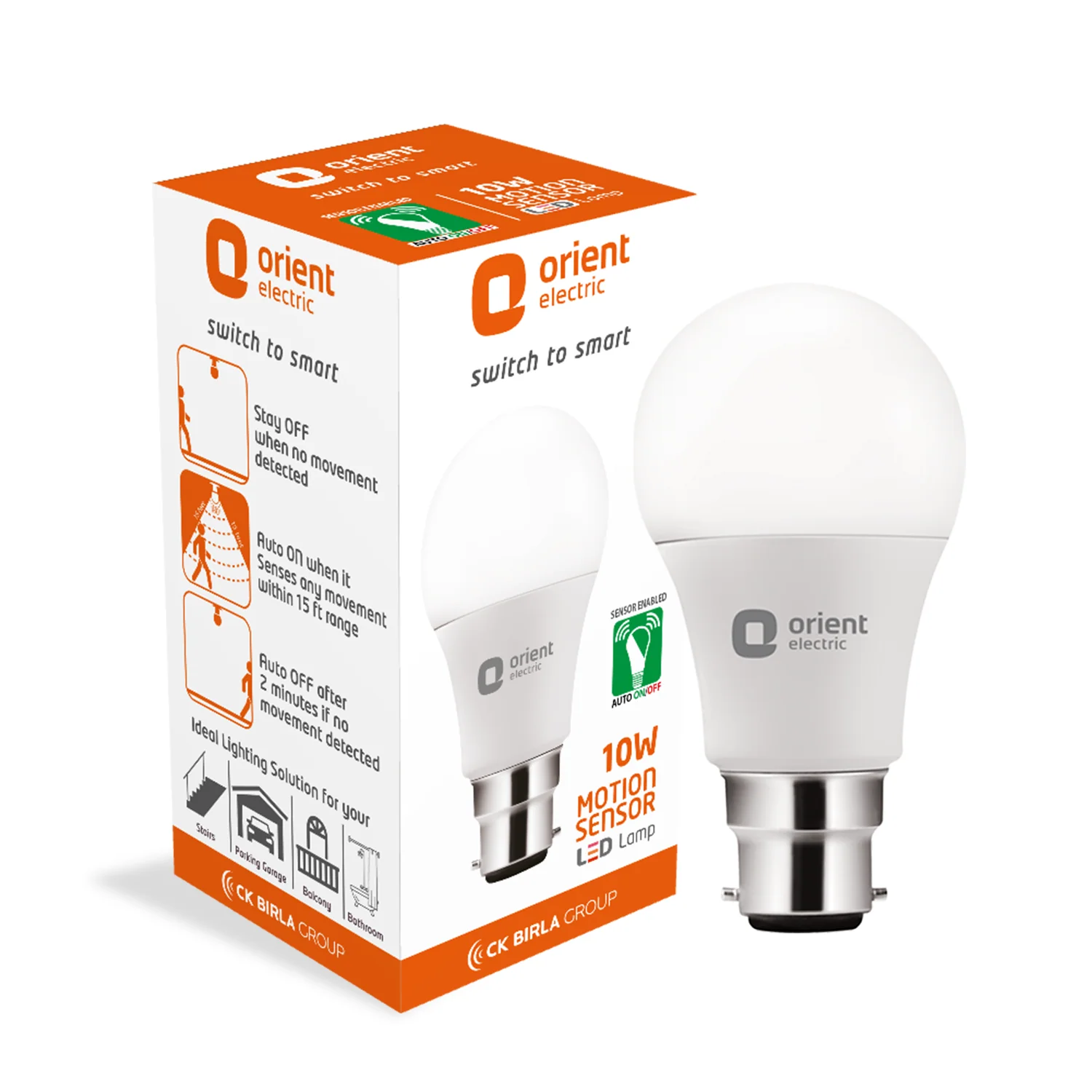Orient Motion Sensor LED Bulb · 10 W · Cool White