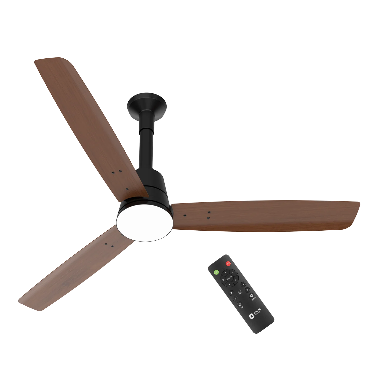 Orient Proton UnderLight BLDC Ceiling Fan · 1200 mm · Teak Wood