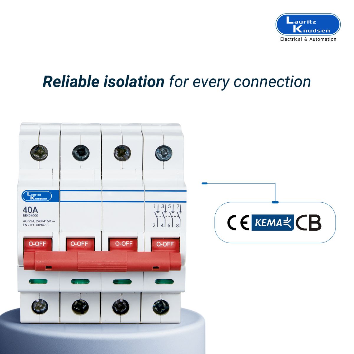 Lauritz Knudsen Isolator · 4P (FP) · 40 A · 415 V AC
