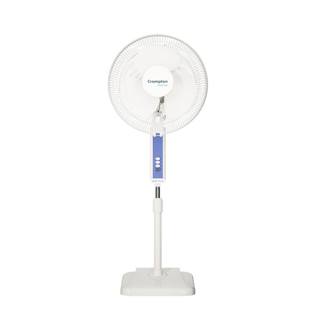 Crompton Hiflo Wave Plus Pedestal Fan · White