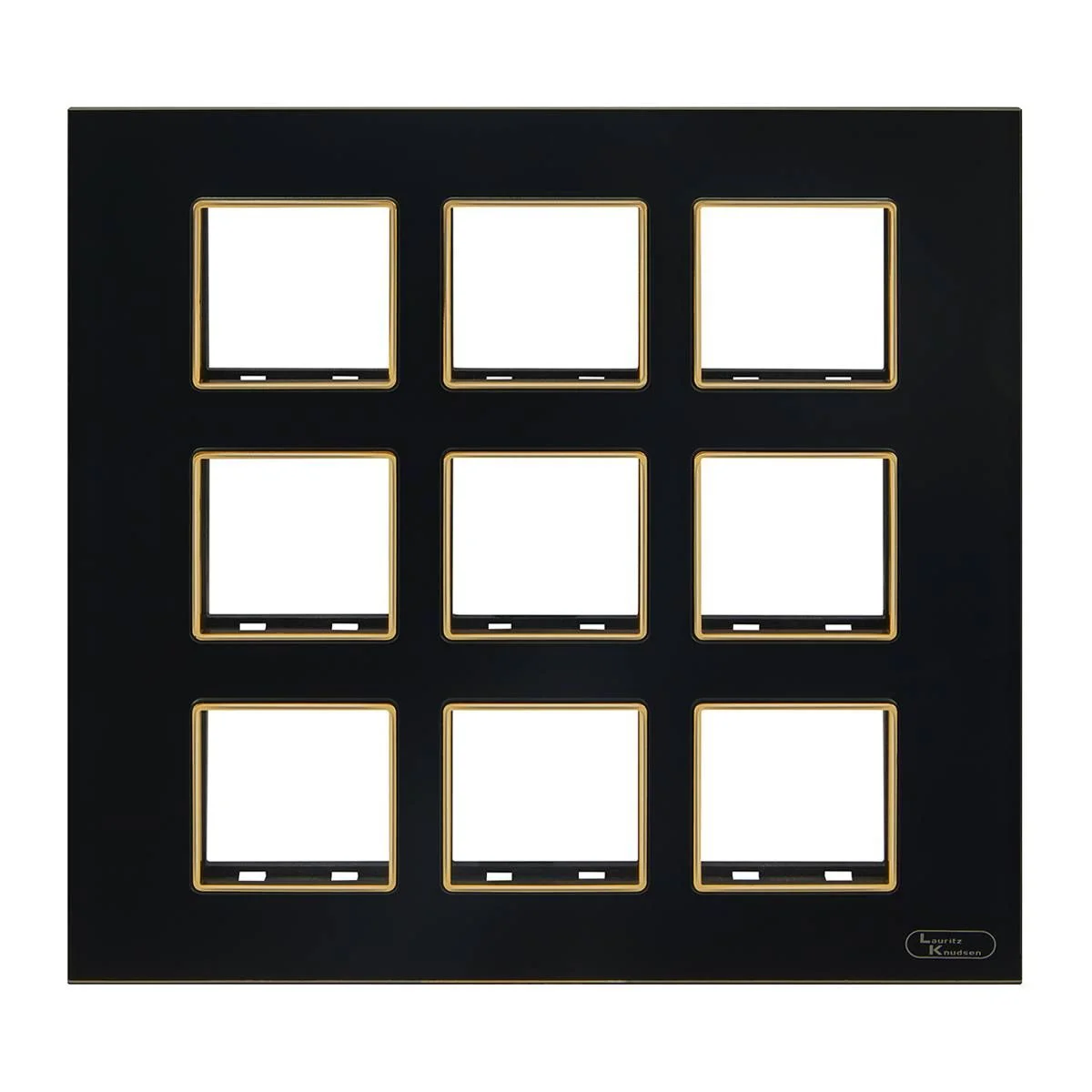 Lauritz Knudsen entice Glass Plate · 18 M · with Grid Frames · Black