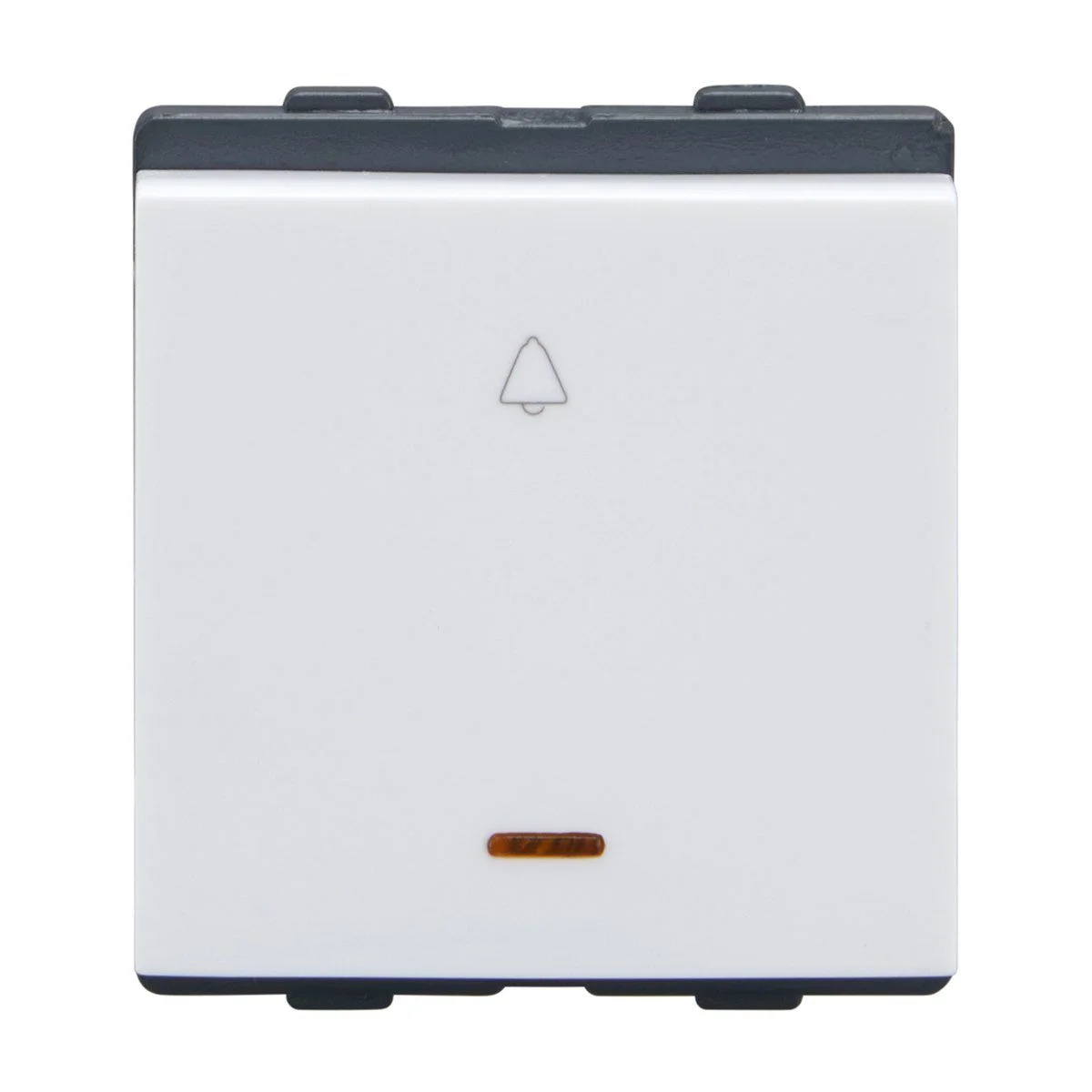 Lauritz Knudsen englaze Bell Push · 10 AX with indicator · 2 M · Soft Feel · White