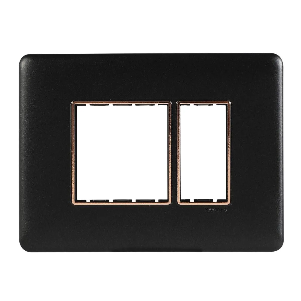 Havells Adiva 3 M Combined Plate Rose Bezel · Black