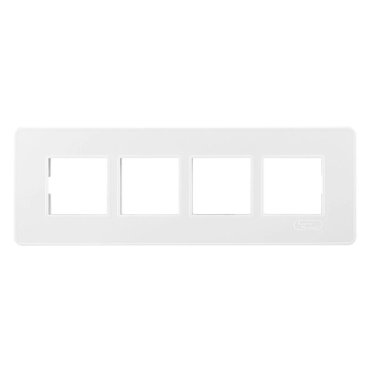 Lauritz Knudsen enGem Cover Plate · 8 M · with Grid Frames · Horizontal · White
