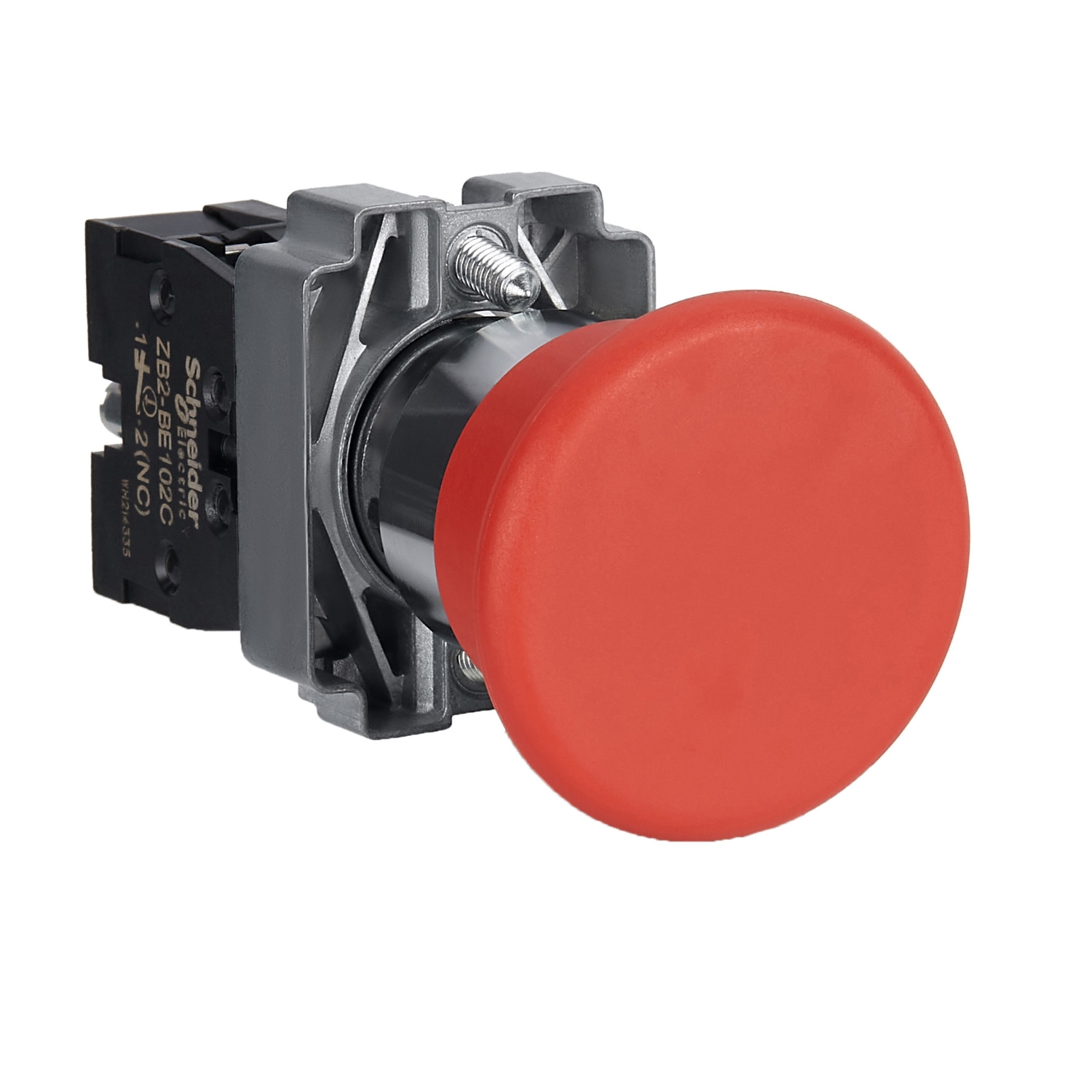 Schneider Harmony XB2 Push Button · 22 mm · 1 NC · Red · IP65 · XB2BC42C
