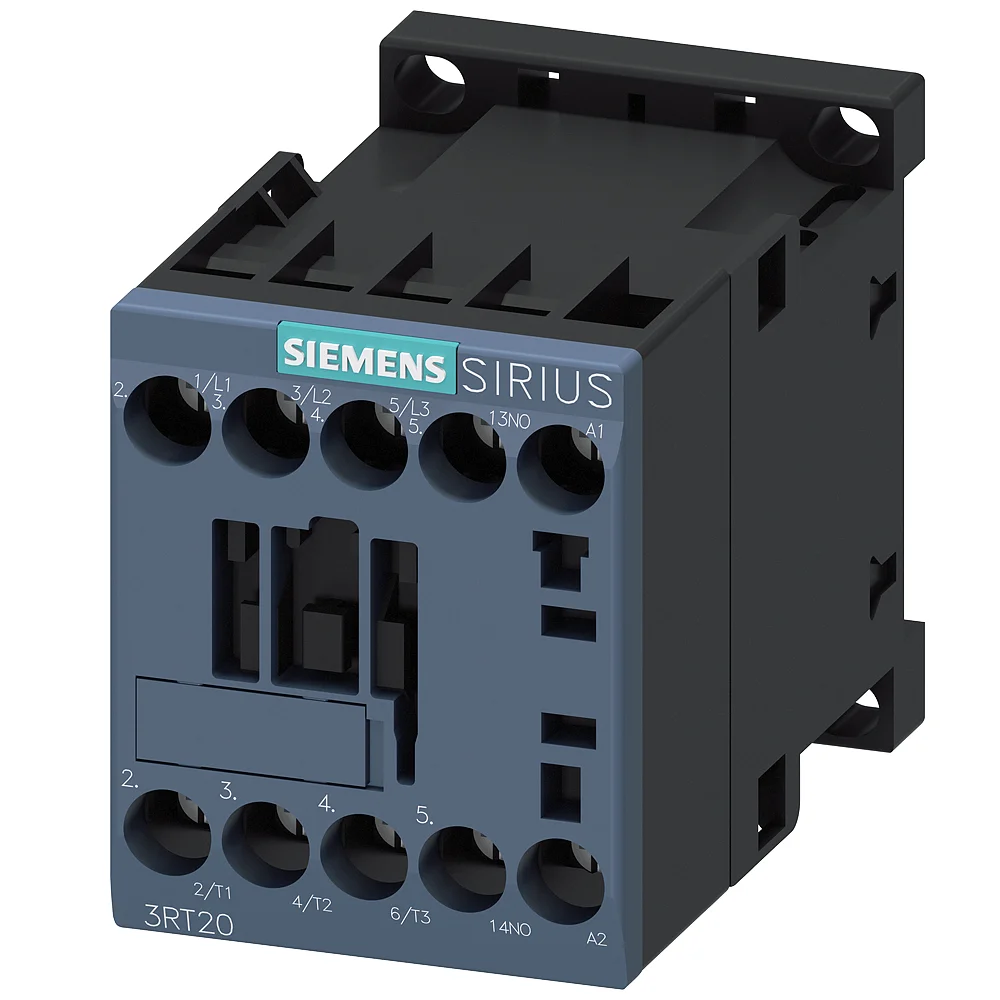 Siemens Sirius 3RT2 Power Contactor 7 A · 3 Pole · 24 V AC · 1 NO · AC3 Duty · Size 00