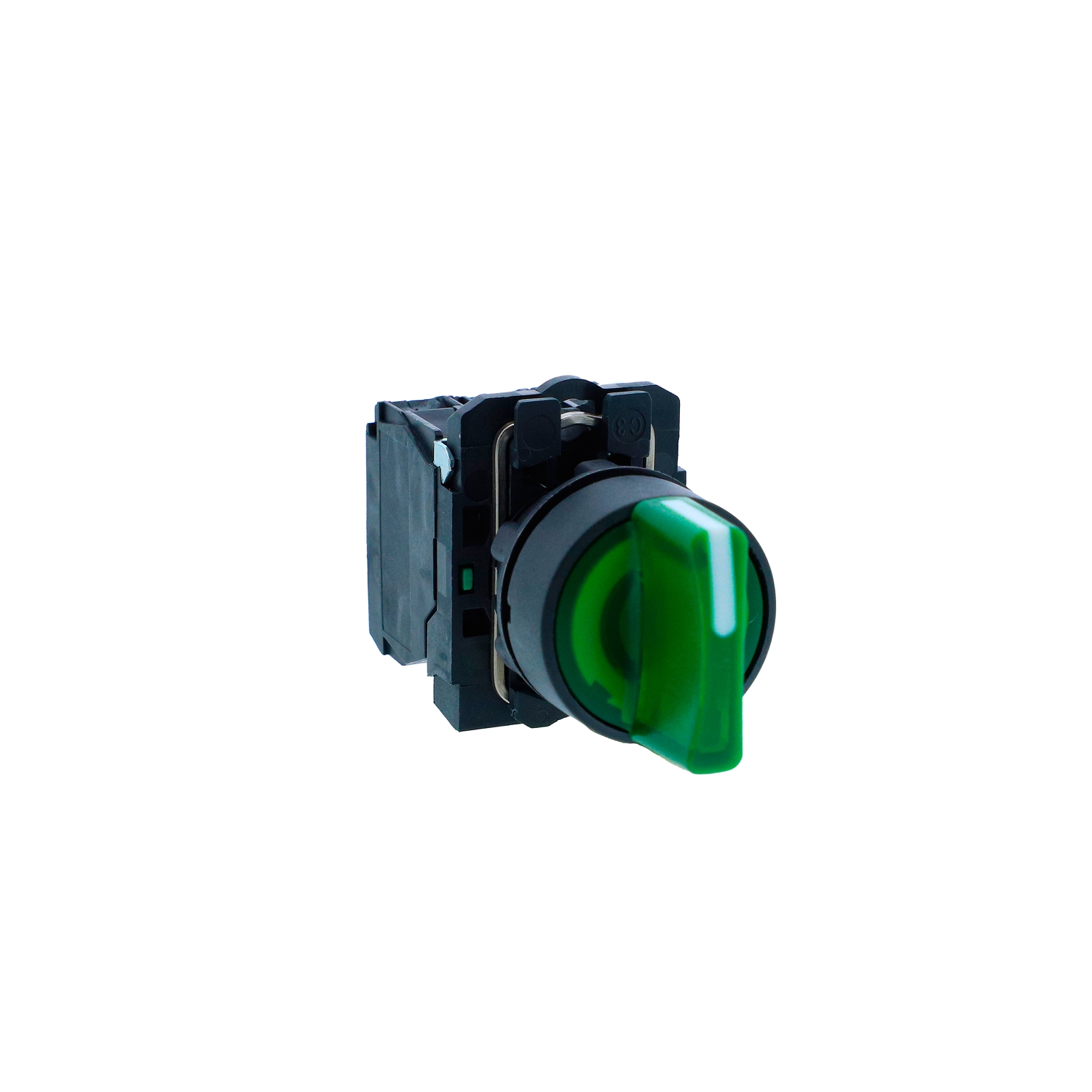 Schneider Harmony XB5N Illuminated Selector Switch · 22 mm · 2 NO · 220...240 V AC · IP65 · XB5AK133M3N