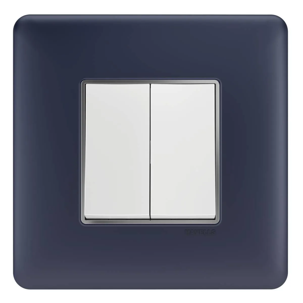 Havells Adiva 2 M Combined Plate Chrome Bezel · Blue