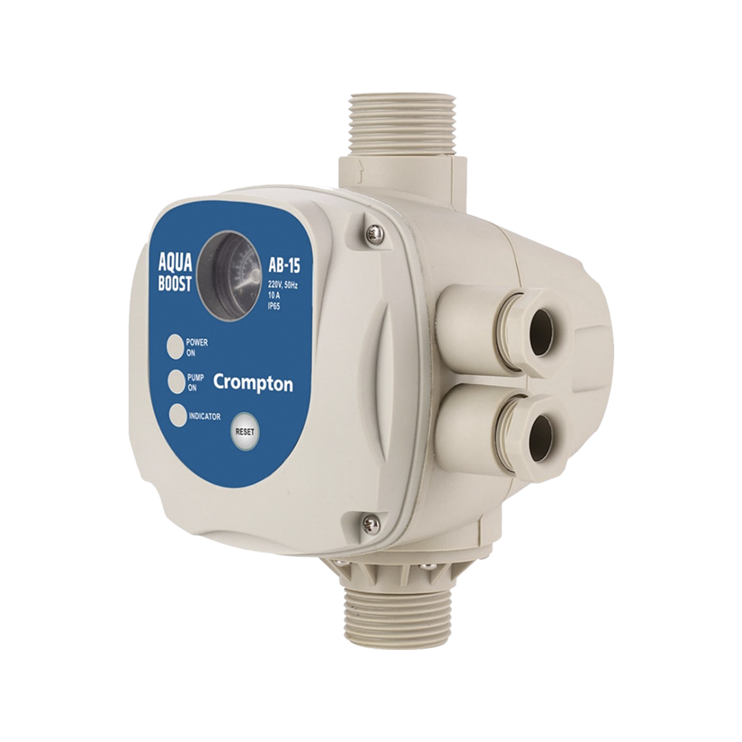 Crompton AB-15 Automatic Pump Controller (Upto 1.HP) · Cream & Blue