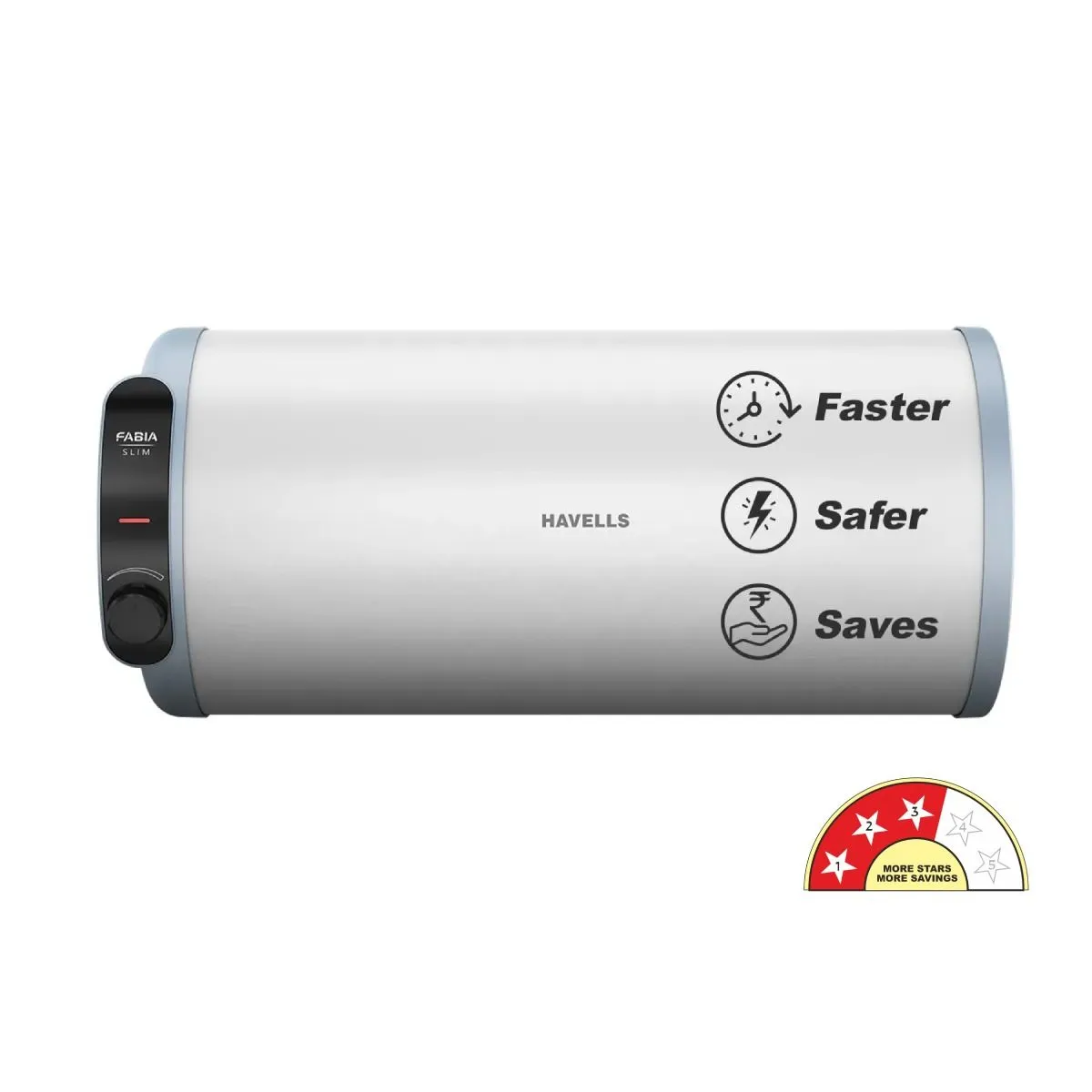 Havells Fabia Slim Horizontal Left Side Storage Water Heater (Geyser) · 10 L