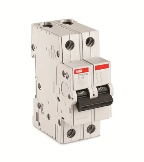 ABB SW202M-C6 Miniature Circuit Breaker C-Char.,10 kA,6 A,2P