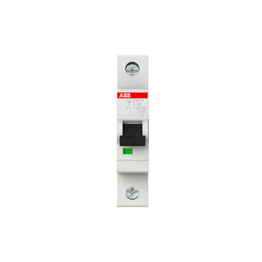 ABB S200M MCB · 1P (SP) · 10 A · C curve · 10 kA