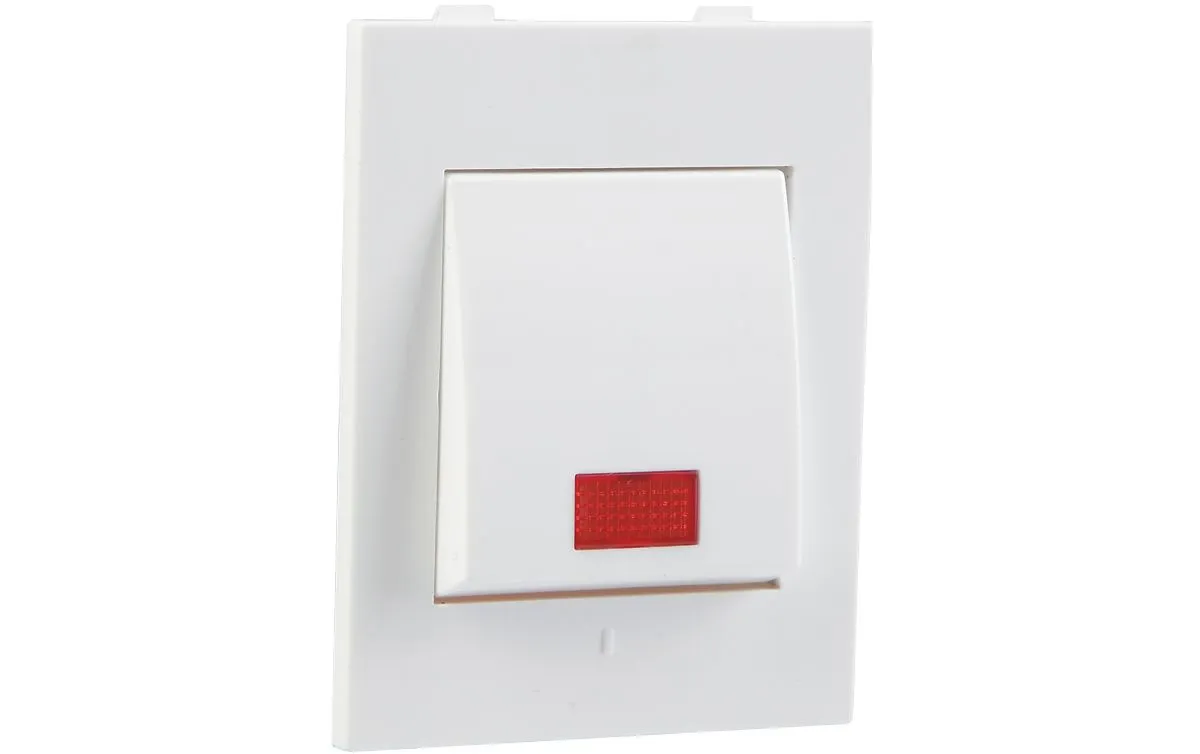 Havells 32 A DP Switch with Indicator White REO Bliss