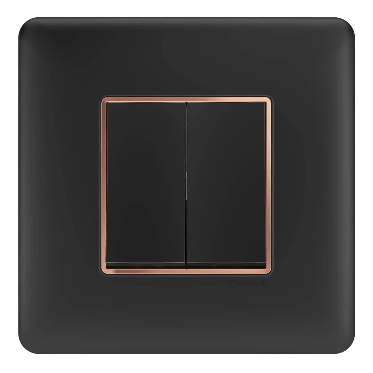 Havells Adiva 2 M Combined Plate Rose Bezel · Black