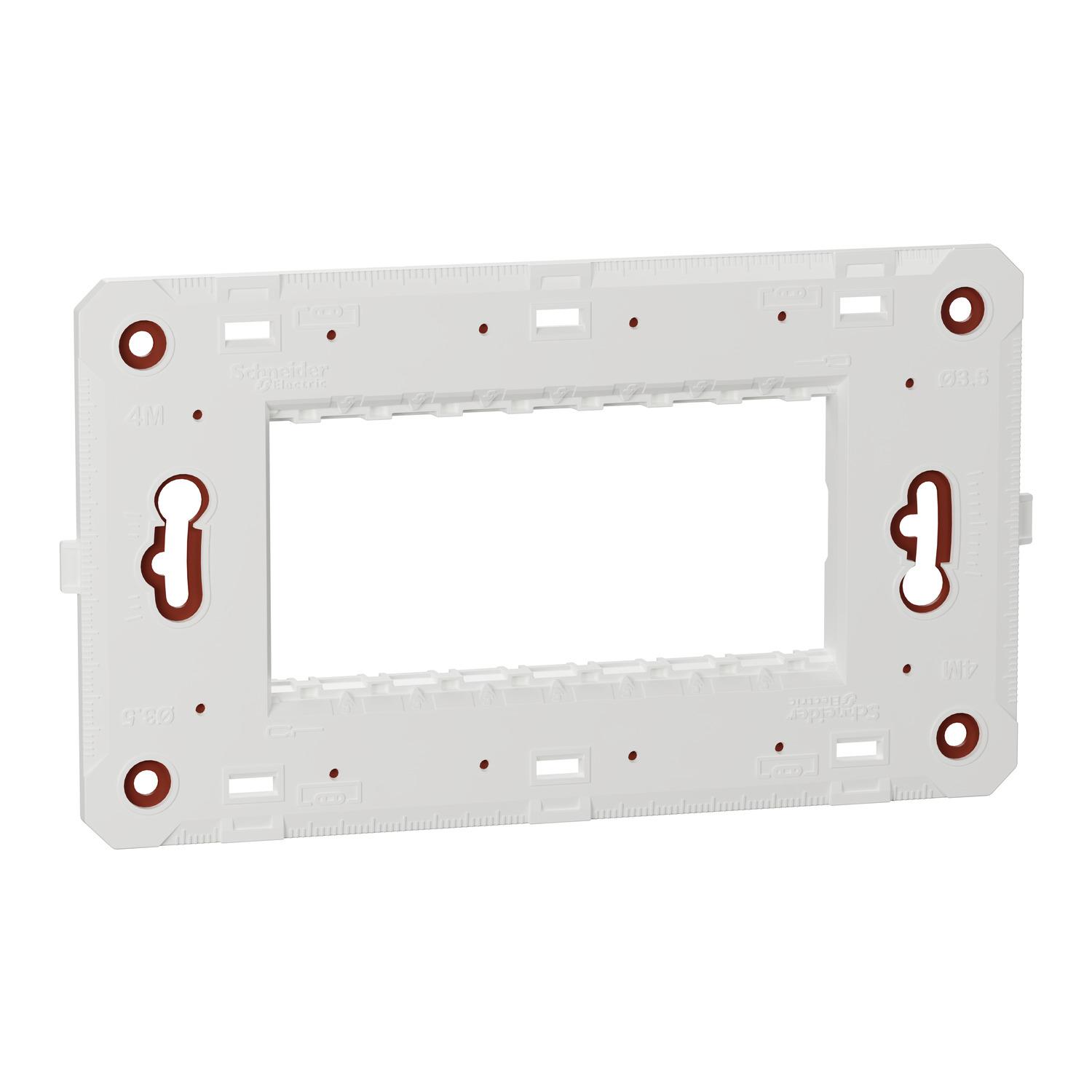 Schneider Unica Pure Fixing Frame · 1 gang · 4 modules