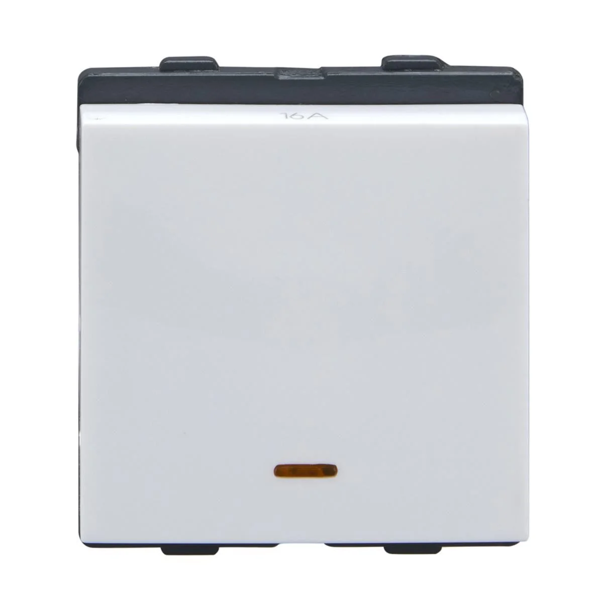 Lauritz Knudsen englaze Switch · 16 AX · 1-Way with Indicator · 2 M · Mega Switch · White