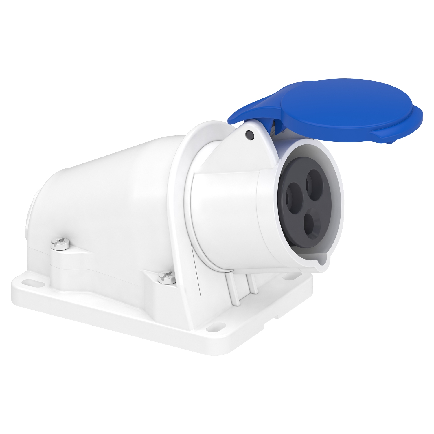 Schneider Mureva Industrial Socket · 16 A · 2P+E · 200 to 250 V · IP44 · Grey (RAL 7035) · PKF16W423