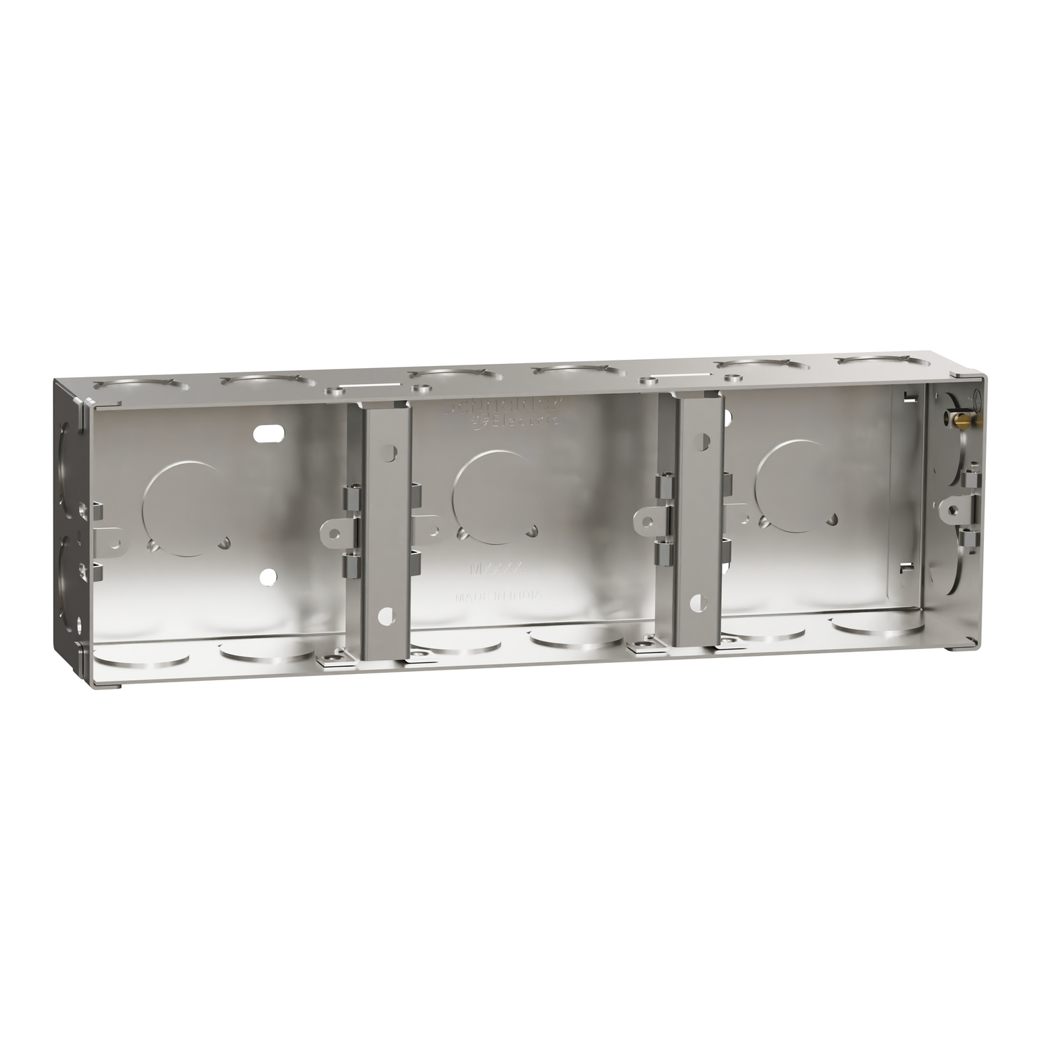 Schneider Standard Metal Box Mounting Box · 6 M · 3 gang