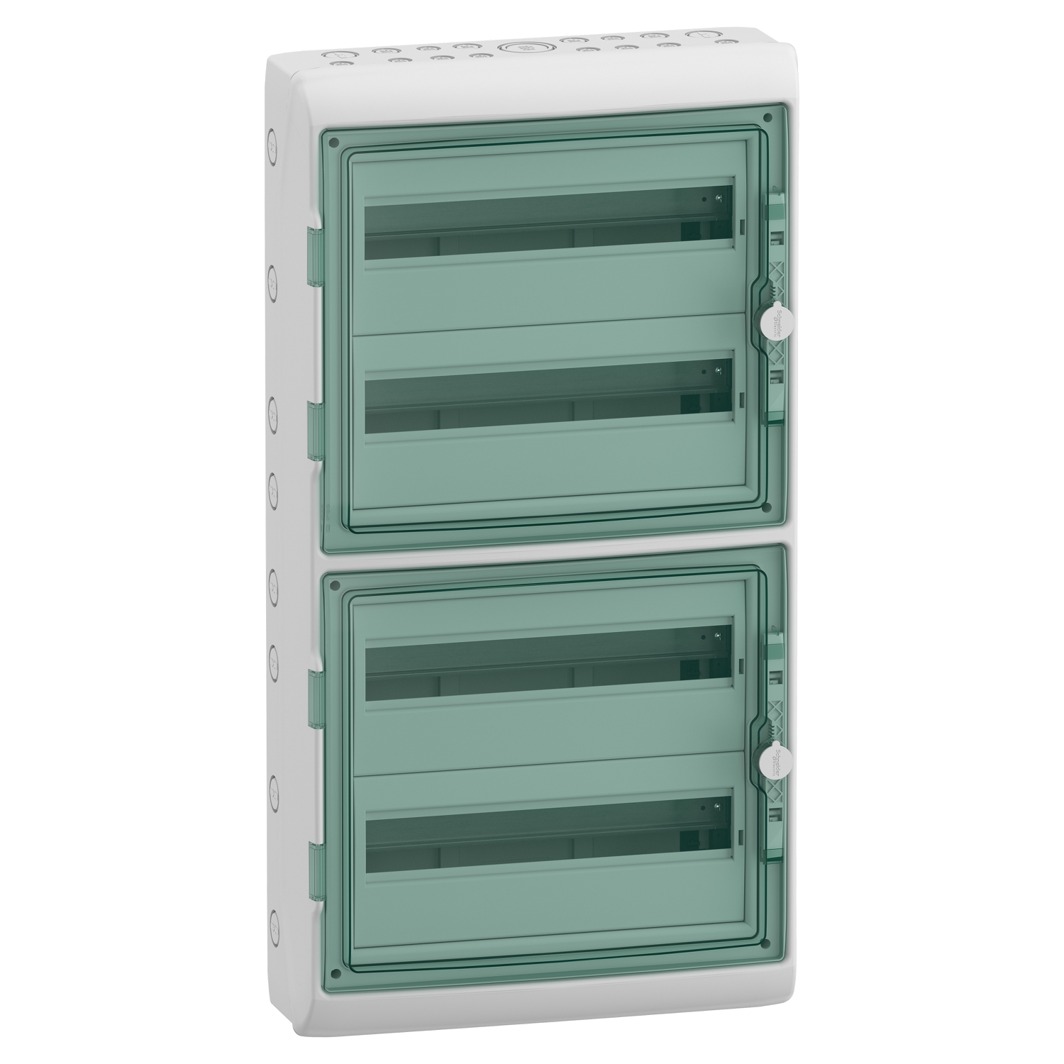 Schneider Mureva Enclosure · 72 modules · 4 tier · reversible · transparent · IP65 · surface mount