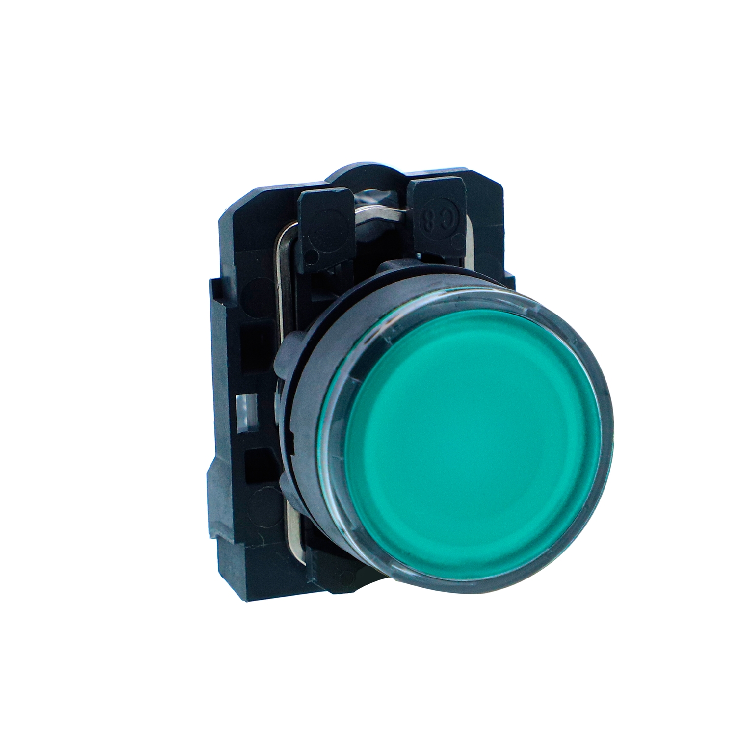 Schneider Harmony XB5N Illuminated Push Button · 22 mm · LED · 1 NO · 24 V AC/DC · Green