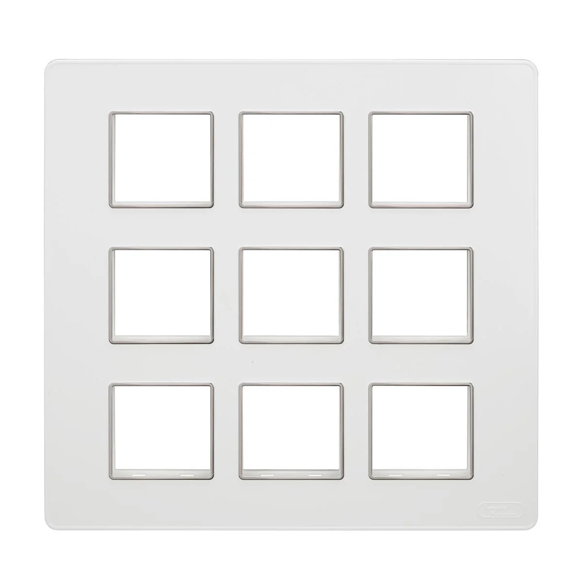 Lauritz Knudsen enGem Cover Plate · 18 M · with Chrome Bezel Finish · White